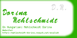 dorina mehlschmidt business card